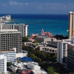 Waikiki beach from our hotel