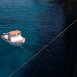 The boats below