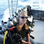 Emily on the Lanai dive trip