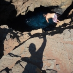 Looking down the blow hole