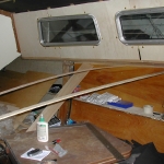 Trim install glueing continued