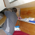 Finishing panels at front of one quarter-berth