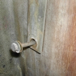 Original undersized bolts for the main shroud chainplates