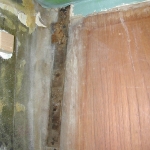 Chainplate removed, showing water damage