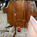 The cabin with the bulkhead removed