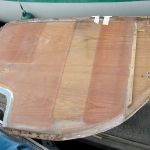The old bulkhead on the dock
