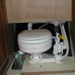 The toilet installed