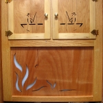 The outside of the finished cabinets